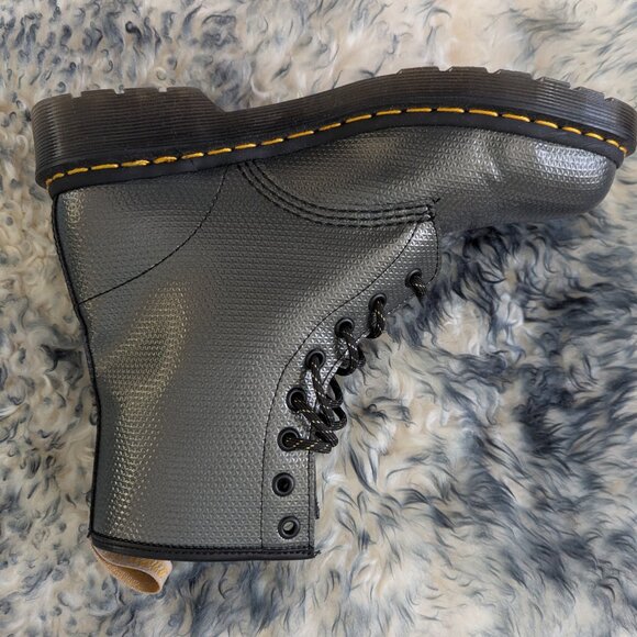 Dr. Martens Pewter Metallic Combat Boots - Picture 3 of 6